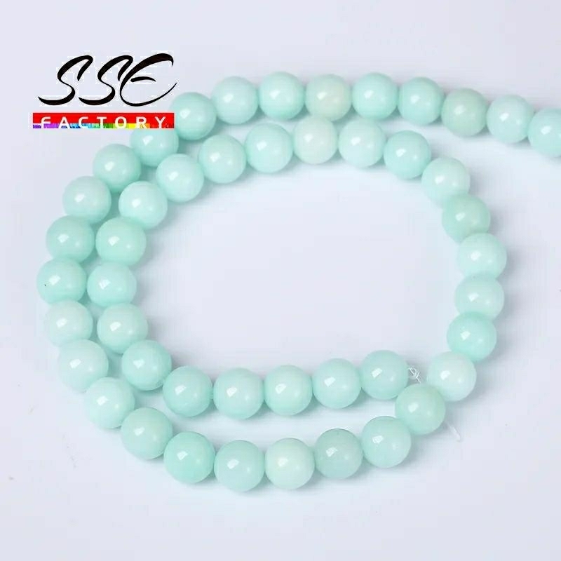 Jual Manik Batu Amazonite Kuarsa Hijau Alami 6mm 8mm 10mm | Shopee ...