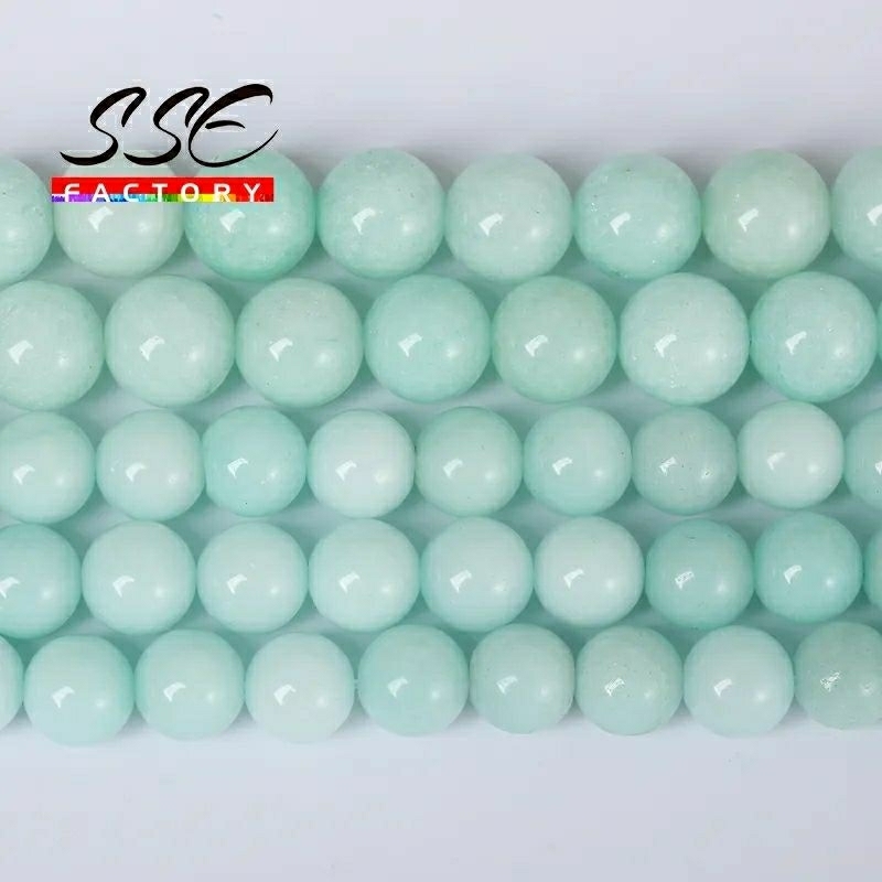 Jual Manik Batu Amazonite Kuarsa Hijau Alami 6mm 8mm 10mm | Shopee ...