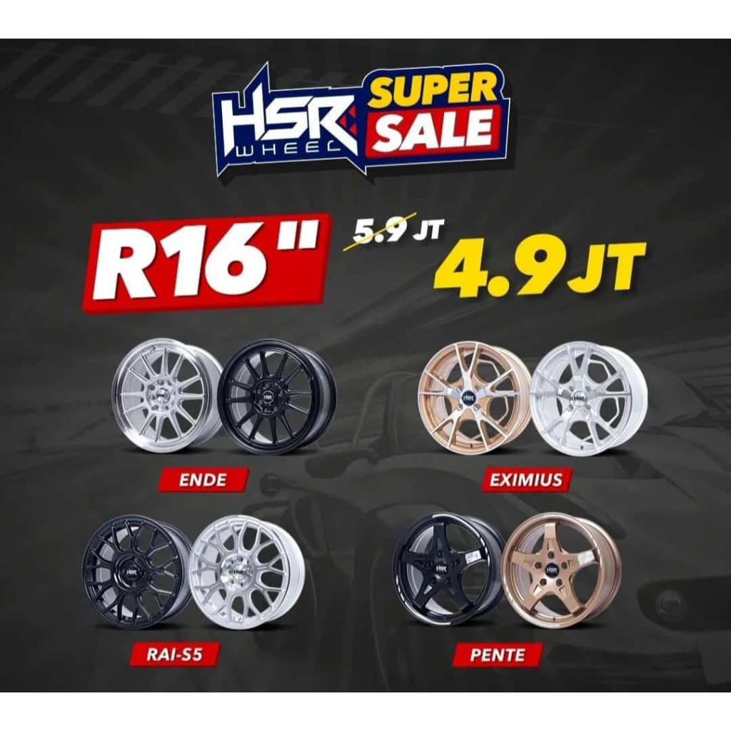 Jual SUPER SALE, PROMO MURAH VELG HSR R16 | Shopee Indonesia