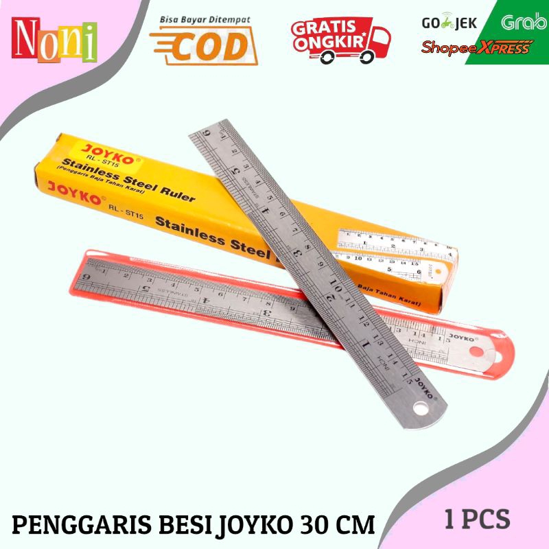 Jual Penggaris Besi Stainless Joyko Panjang 30cm Shopee Indonesia