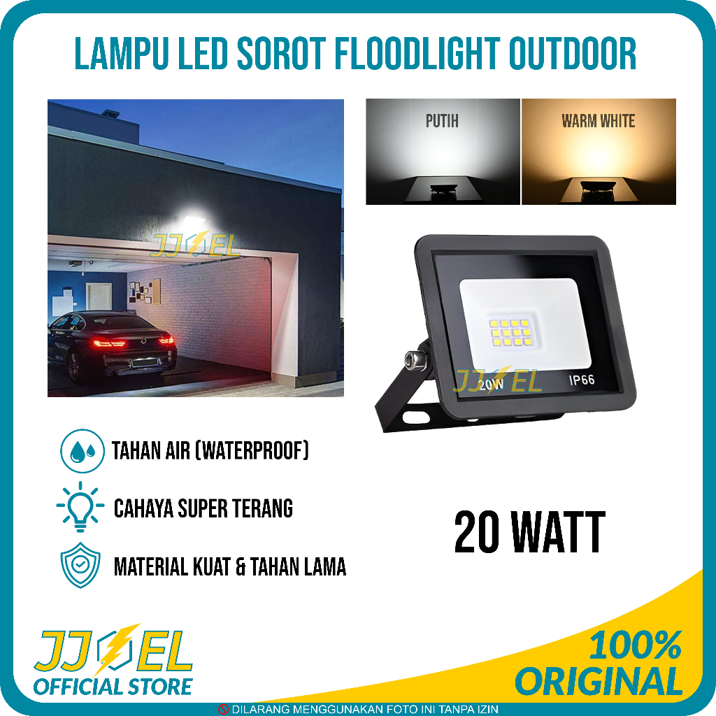 Jual Lampu Sorot LED 20W Flood Light Tembak Outdoor 20 Watt | Shopee ...