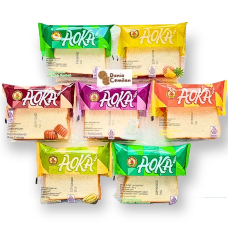 Jual Aoka Roti Sandwich Panggang 65gr Coklat | Shopee Indonesia