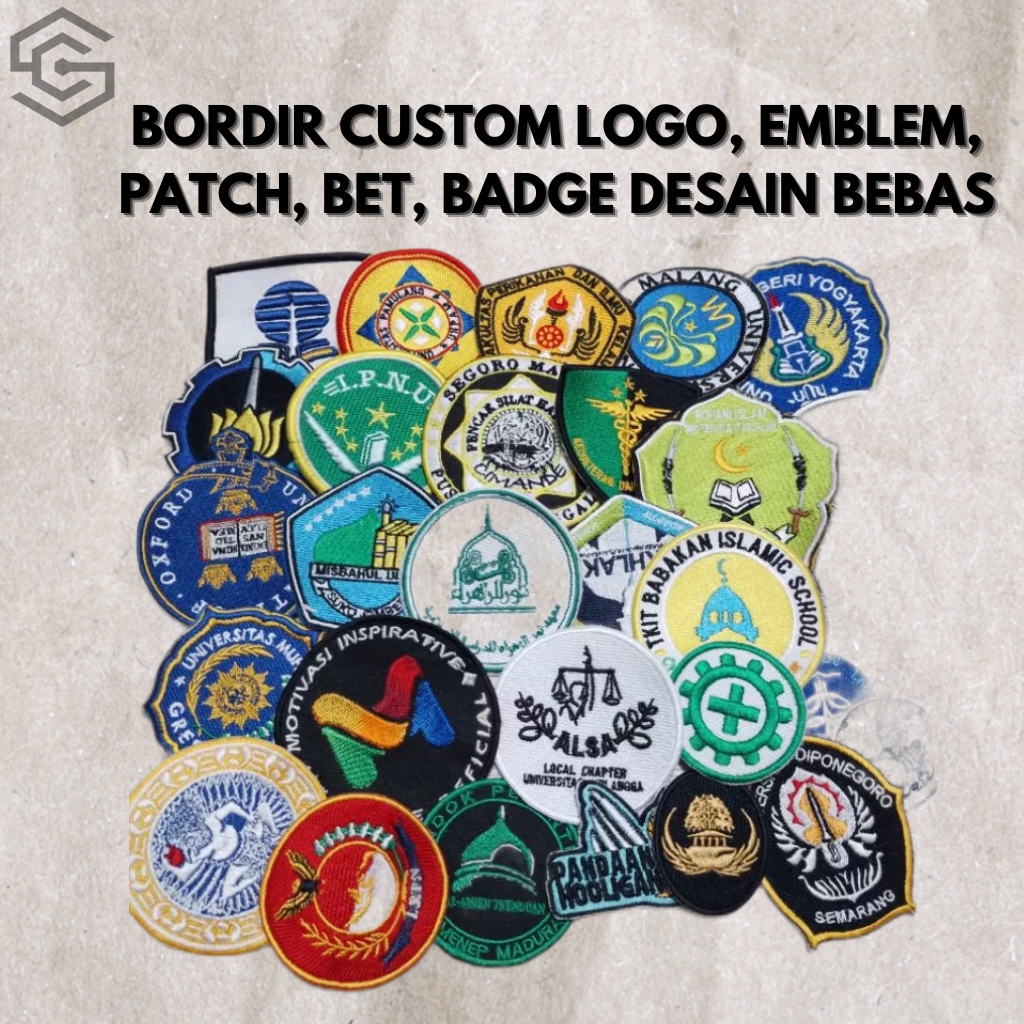 Jual Bordir Logo Patch Bet Emblem Custom Desain Suka Suka Shopee