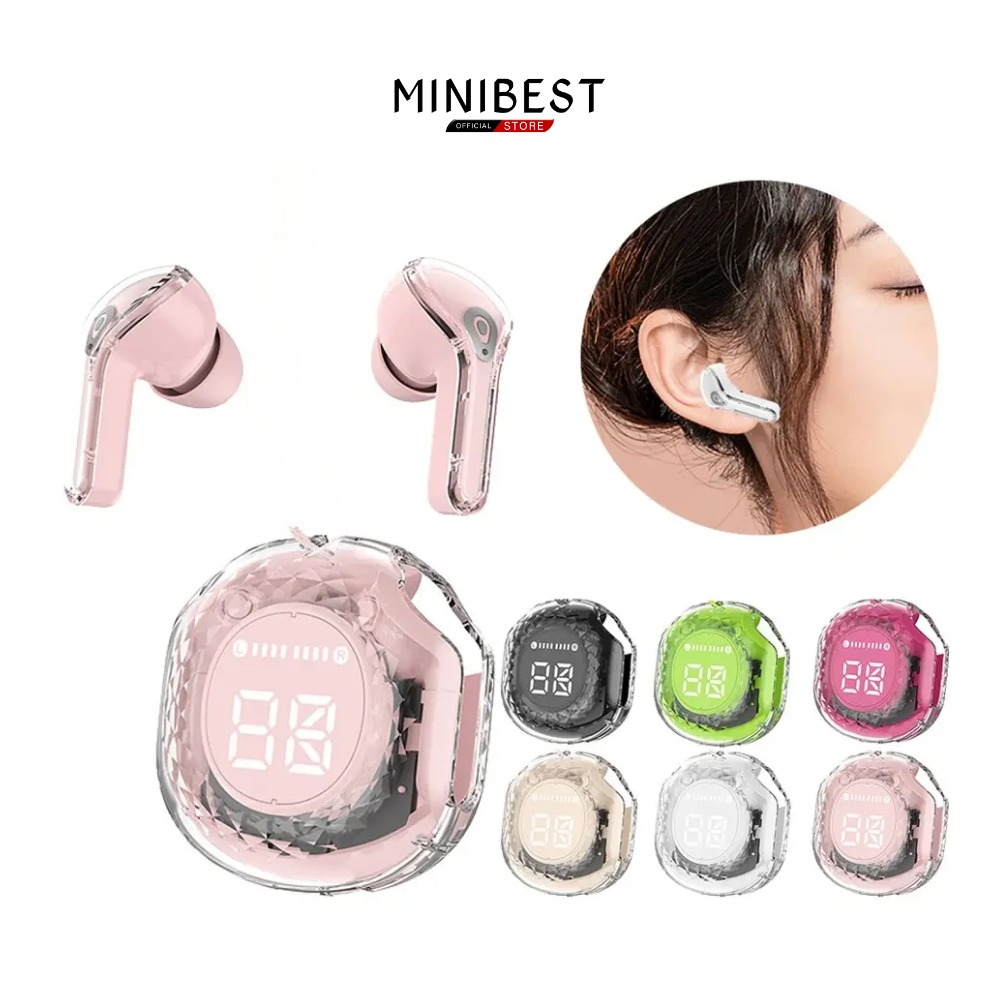 Jual Minibest Ak Tws Earphone Headset Bluetooth V Two Channel Stereo Transparent Shell