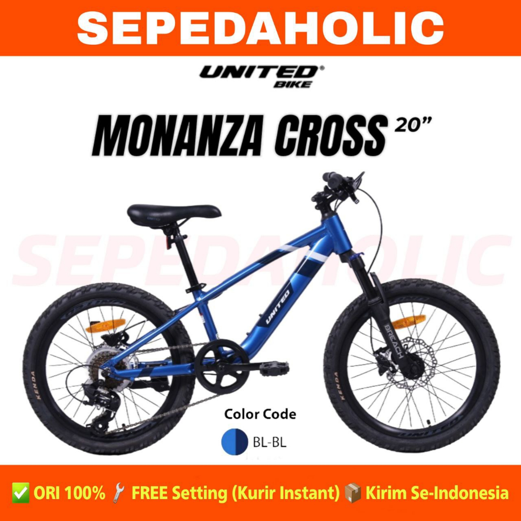 Jual Sepeda Gunung MTB UNITED MONANZA CROSS 20 Inch Alloy 8 Speed Anak ...