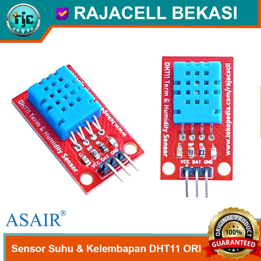 Jual Module Dht11 Dht22 Original Asair Sensor Suhu Dan Kelembapan Udara