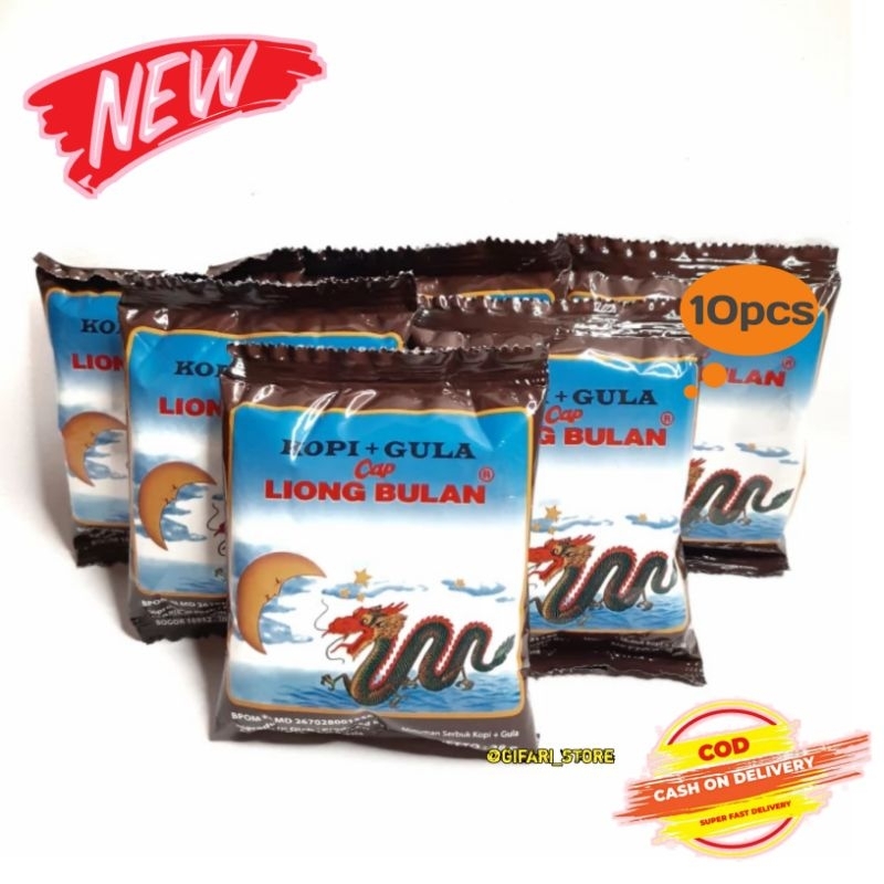 Jual KOPI LIONG BULAN (GULA + KOPI) ISI 10 SACHET X 25g KOPI LEGEND