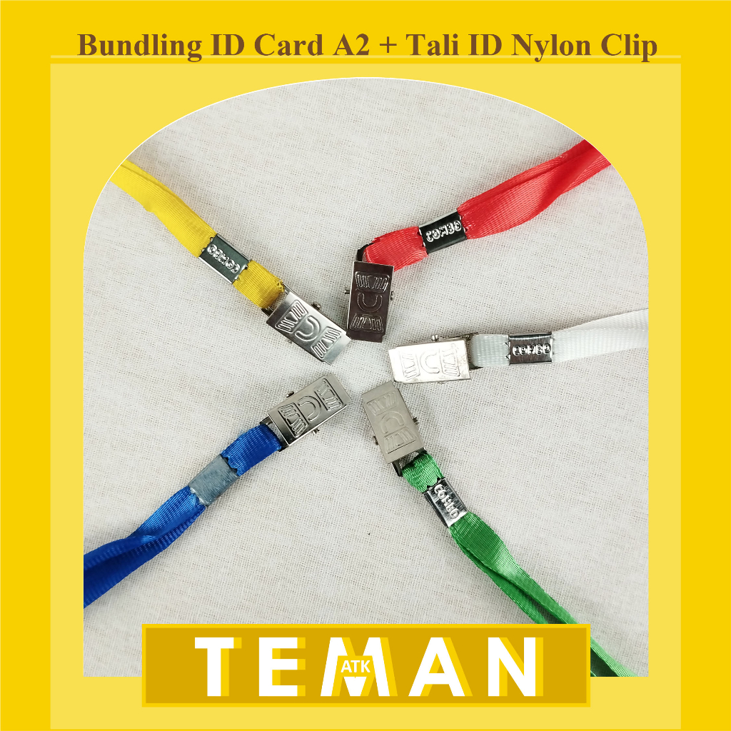 Jual Bundling ID Card A2 + Tali Nylon Clip Besi (NYL) | Shopee Indonesia
