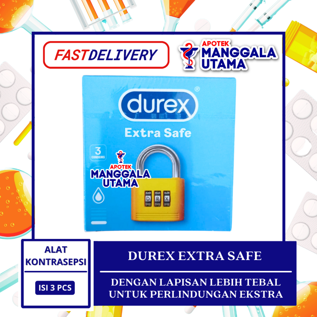 Jual DUREX EXTRA SAFE PER BOX ISI 3 PCS | Shopee Indonesia