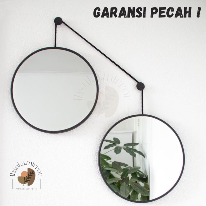 Jual Kaca Cermin Gantung Estetik Cermin Dinding Cermin Macrame Cermin Tali Mirror 9266