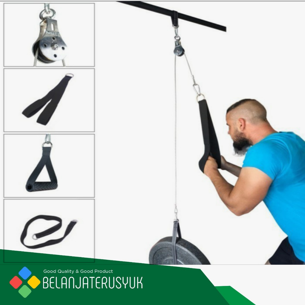 Jual Simple pulley lat pull down support cable crossover katrol fitness ...
