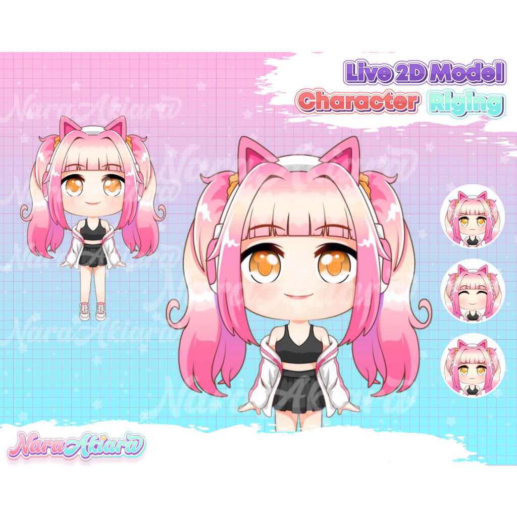 Jual Siap Bersinar dengan Karakter Chibi VTuber Live2D Menantimu, Paket ...