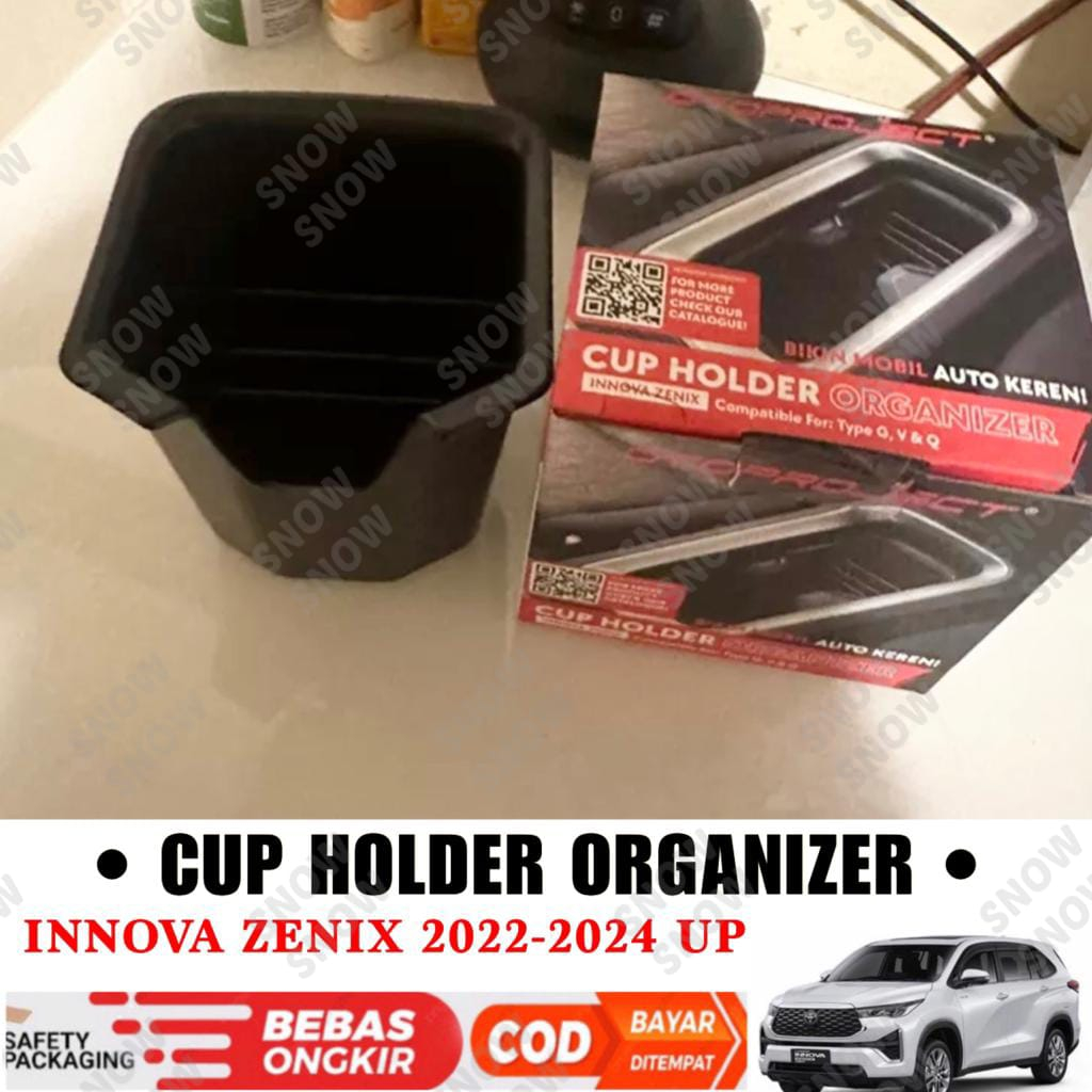 Jual Cup Holder Organizer Mobil Innova Zenix 2022 2024 2025 Hitam