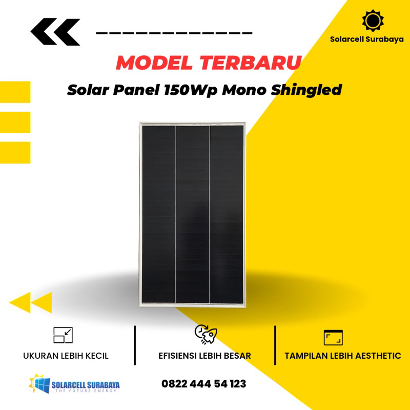 Jual Solar Panel Solar Cell Panel Surya 150Wp Mono Shingled Overlapping ...