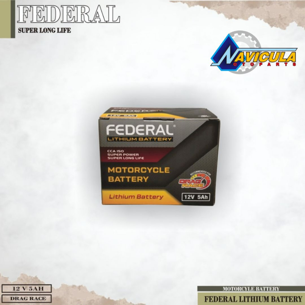 Jual FEDERAL AKI LITHIUM MOTOR 12V 5AH LITHIUM BATTERY AKI MOTOR ACCU