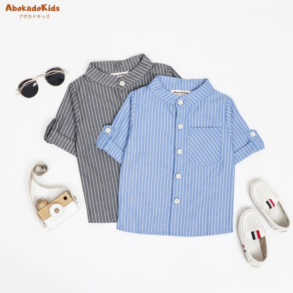 Erick Shirt – Kemeja Anak Cowok / Kemeja Garis Anak Cowok / Baju Anak Cowo Premium