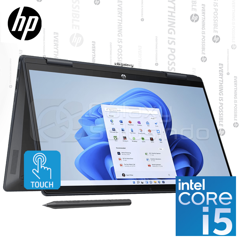 Jual Hp Pavilion X360 14 Ek1069tu Core I5 1335u 512gb Ssd 16gb Ram Fhd Touch Blue Notebook 5965