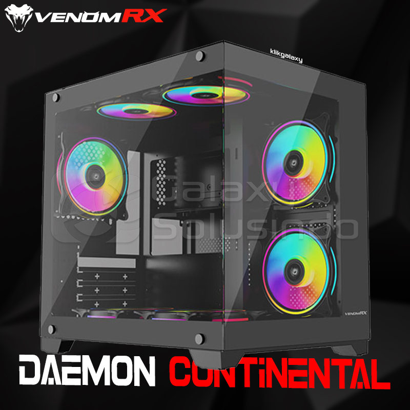 Jual Venomrx Daemon Continental S Tempered Glass M Atx Gaming Case Shopee Indonesia