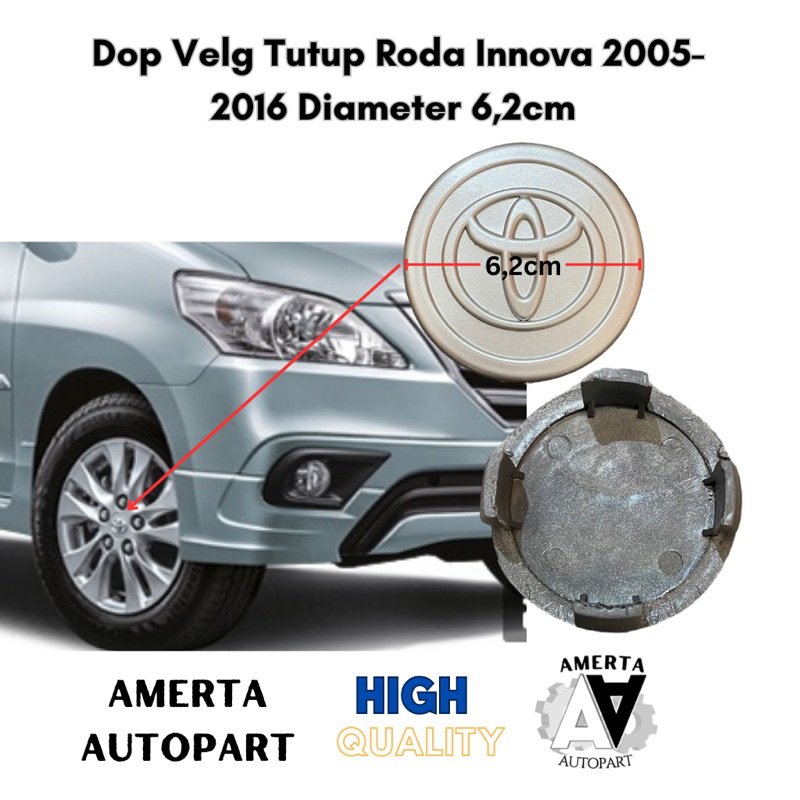 Jual Dop Roda Tutup Velg Innova 2005-2015 Diameter 6,2cm | Shopee Indonesia
