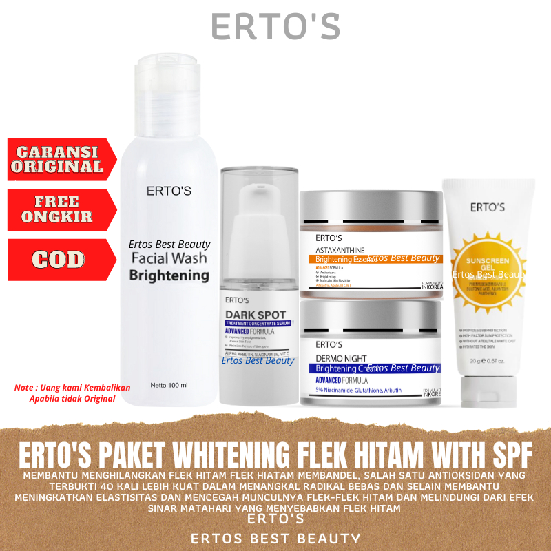 Jual Ertos Paket Whitening Flek Hitam With Spf Dan Wajah Kusam ( Facial ...