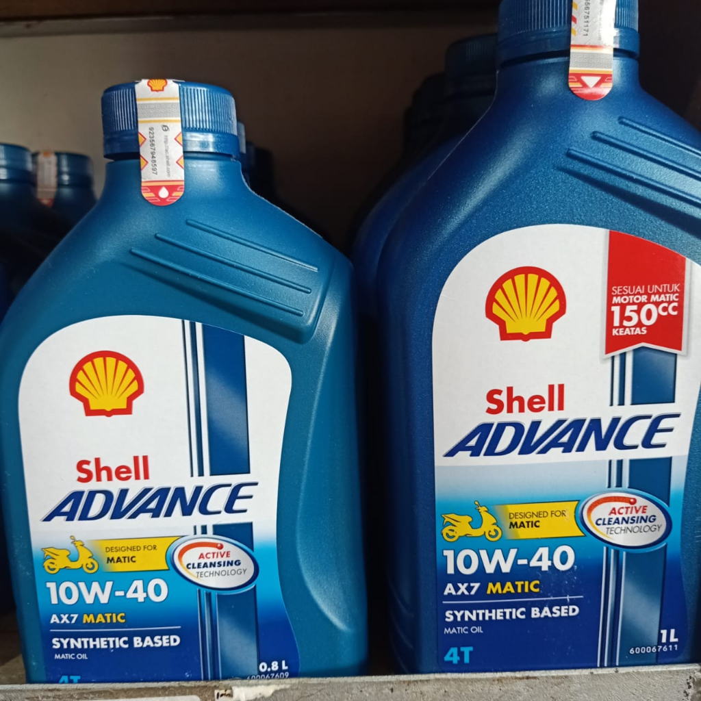 Jual OLI SHELL ADVANCE AX7 MATIC 10W-40 800 ml ORI 10W-40 1 liter AX 7 ...