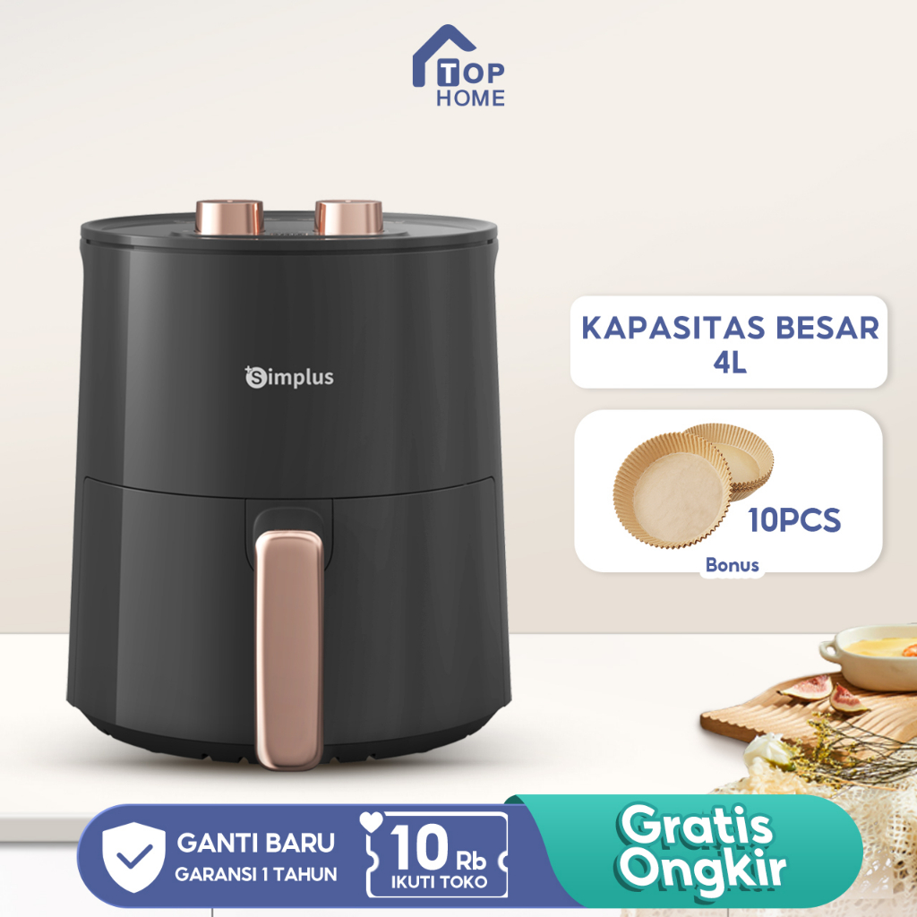 Jual Simplus Air Fryer 4L 650W Penggoreng Sehat Tanpa Minyak Anti
