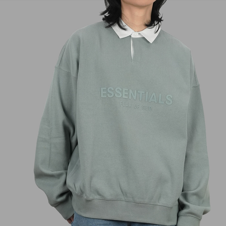 Jual Essentials FOG Waffle Henley Rugby Sycamore | Shopee Indonesia