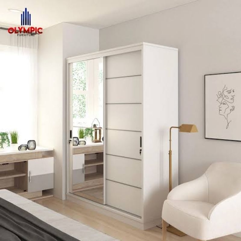 Jual Lemari Pakaian 2 Pintu Sliding Lemari Baju 2 Pintu Sliding
