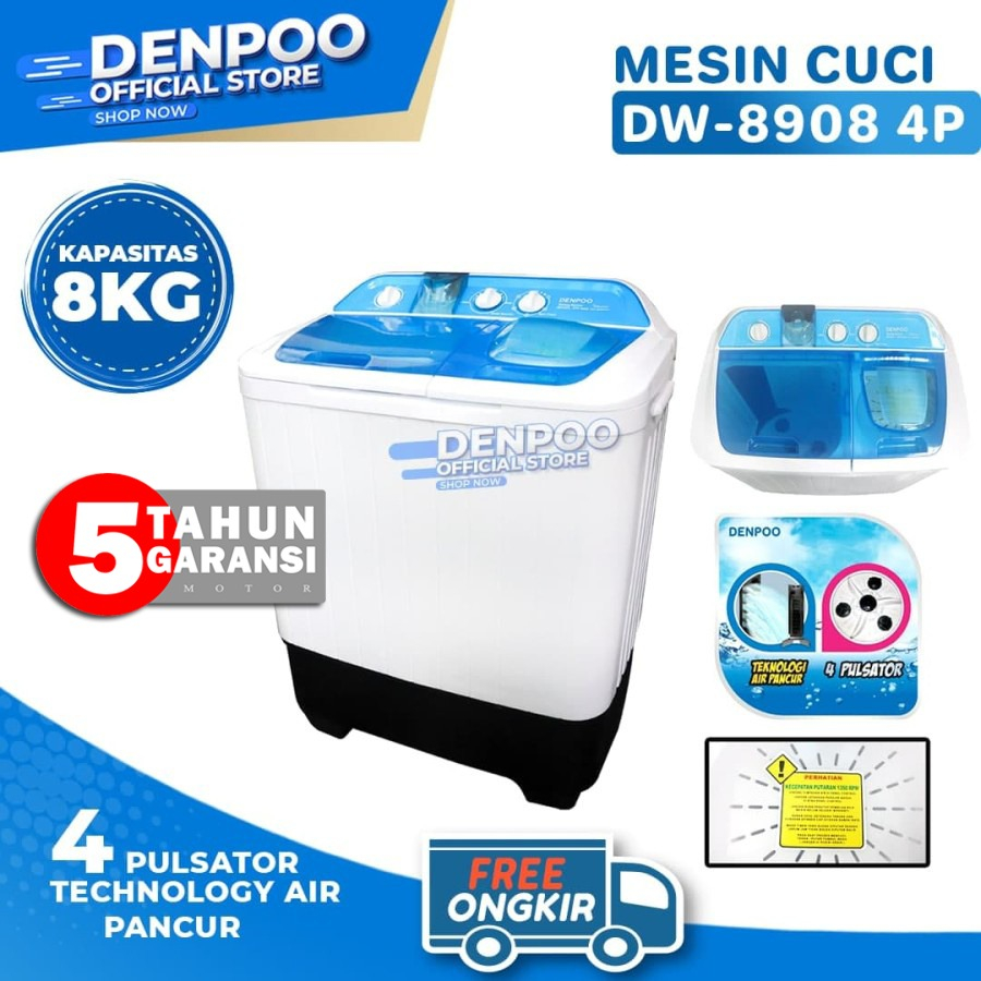 Jual Denpoo Mesin Cuci Tabung Dw P Kg Shopee Indonesia