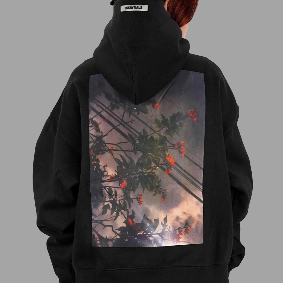 Jual Essentials FOG Floral Black Hoodie FW19 | Shopee Indonesia