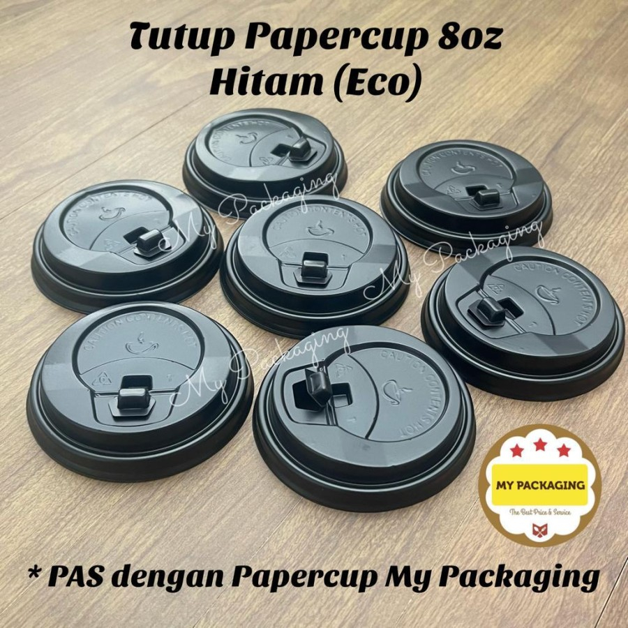 Jual Tutup Paper Cup 8oz / Cap Gelas Kertas Kopi 8 oz isi 1000pcs/dus ...