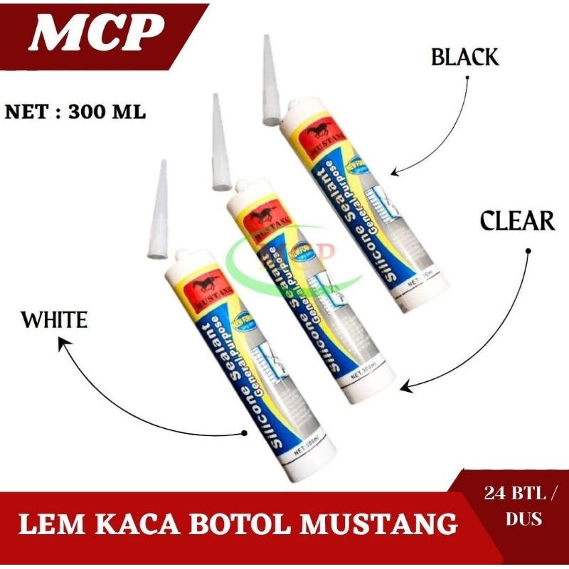 Jual Lem Kaca Botol Mustang Silicon Sealant Lem Kaca Botol Lem Kaca Shopee Indonesia