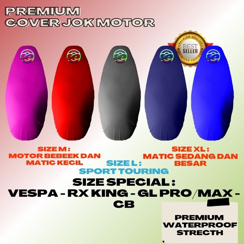 Jual Cover Jok MOTOR PREMIUM anti cakar kucing waterproof Tebal Ukuran