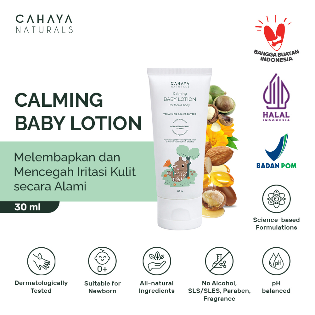 Jual Calming Baby Lotion (Sensitive Skin & Eczema) 30ml Cahaya Naturals