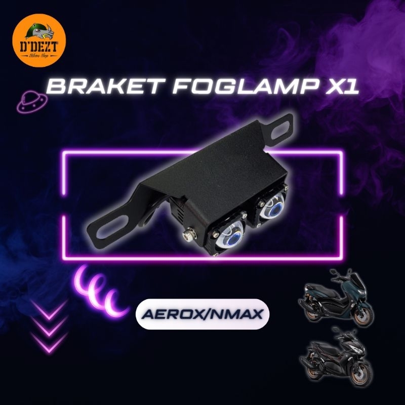 Jual BRAKET LAMPU LED DUROMOTO X1 X2 YAMAHA NMAX AEROX DUDUKAN LAMPU