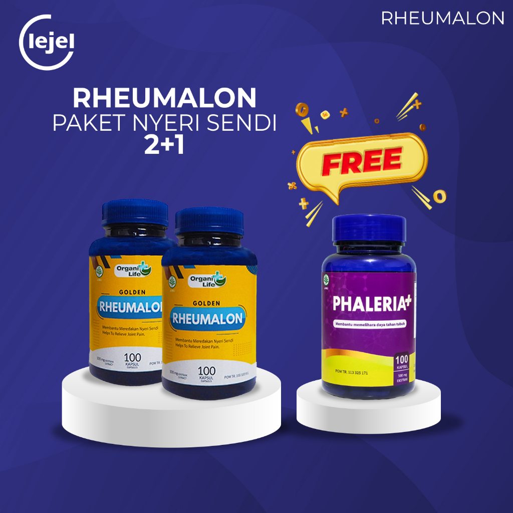Jual RHEUMALON Herbal Alami Pereda Nyeri Sendi & Rematik 2+1 - Lejel ...