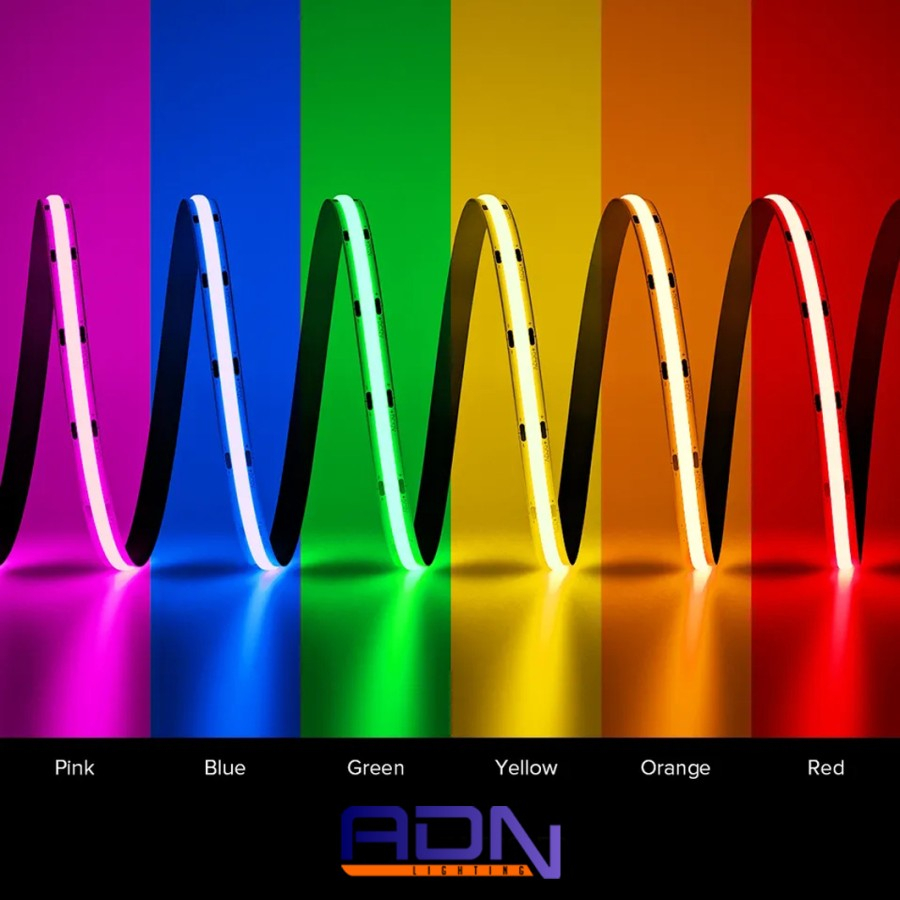 Jual ADN led Strip COB DC 12volt 5 meter lampu COB Light CRI 90 Dotless ...