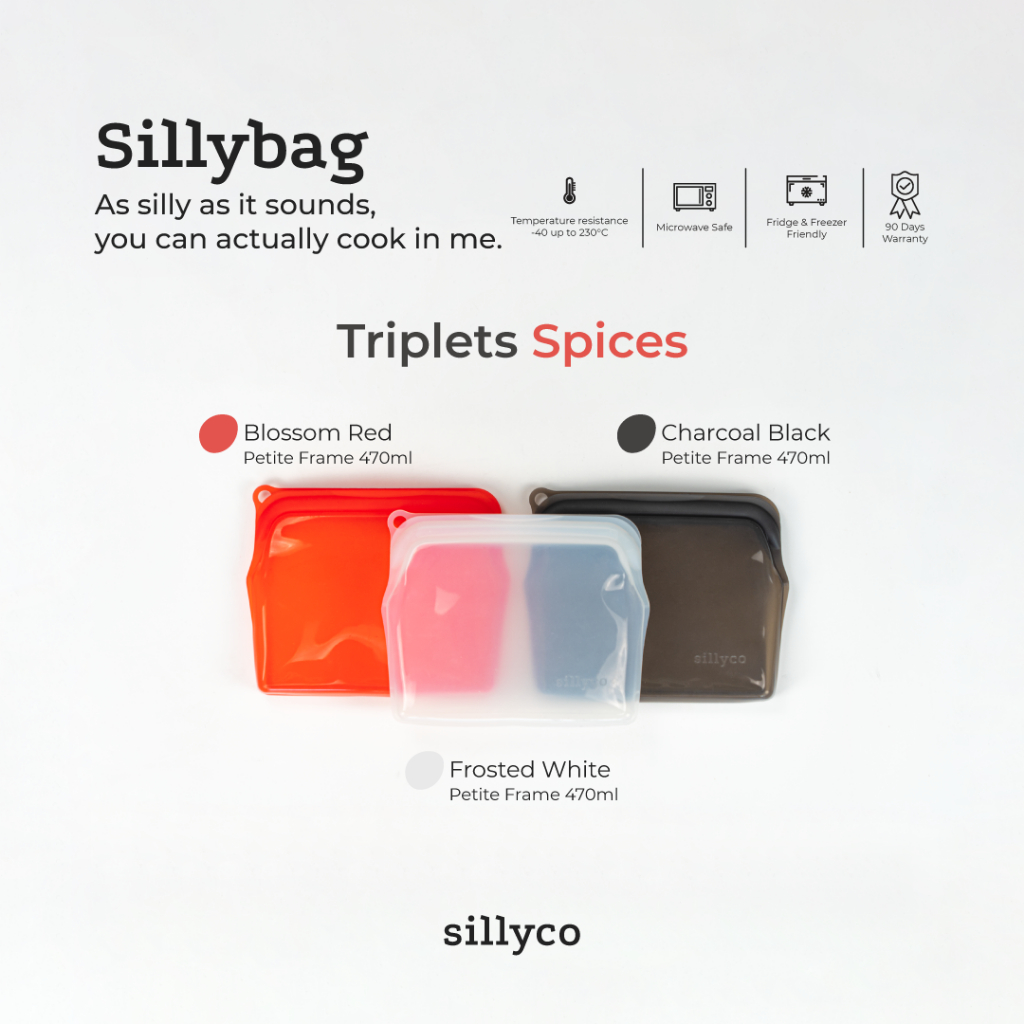 Jual Sillyco - Sillybag Petite Triplets - 3pcs - Reusable Silicone ...