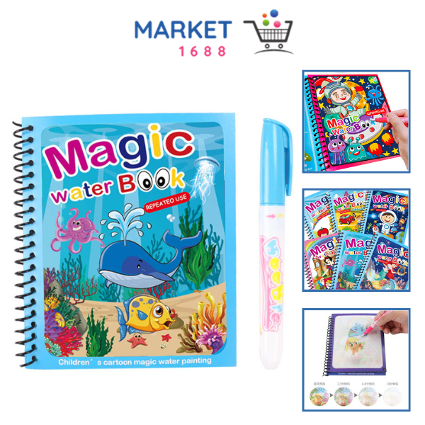Jual Market1688 MAGIC BOOK INVISIBLE INK BUKU MEWARNAI DAN GAMBAR ...