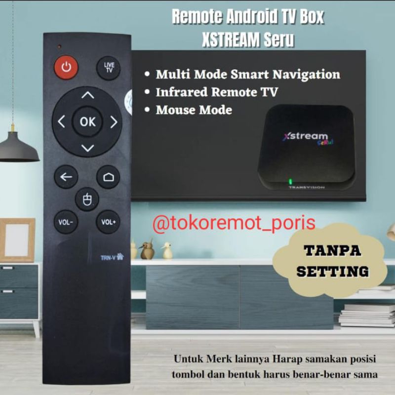 Jual REMOT ANDROID TV BOX SMART TRANSVISION XSTREAM SERU | Shopee Indonesia