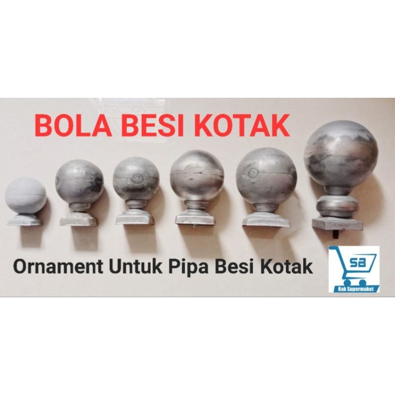 Jual ORNAMENT/AKSESORIS PAGAR BESI = BOLA BESI KOTAK | Shopee Indonesia