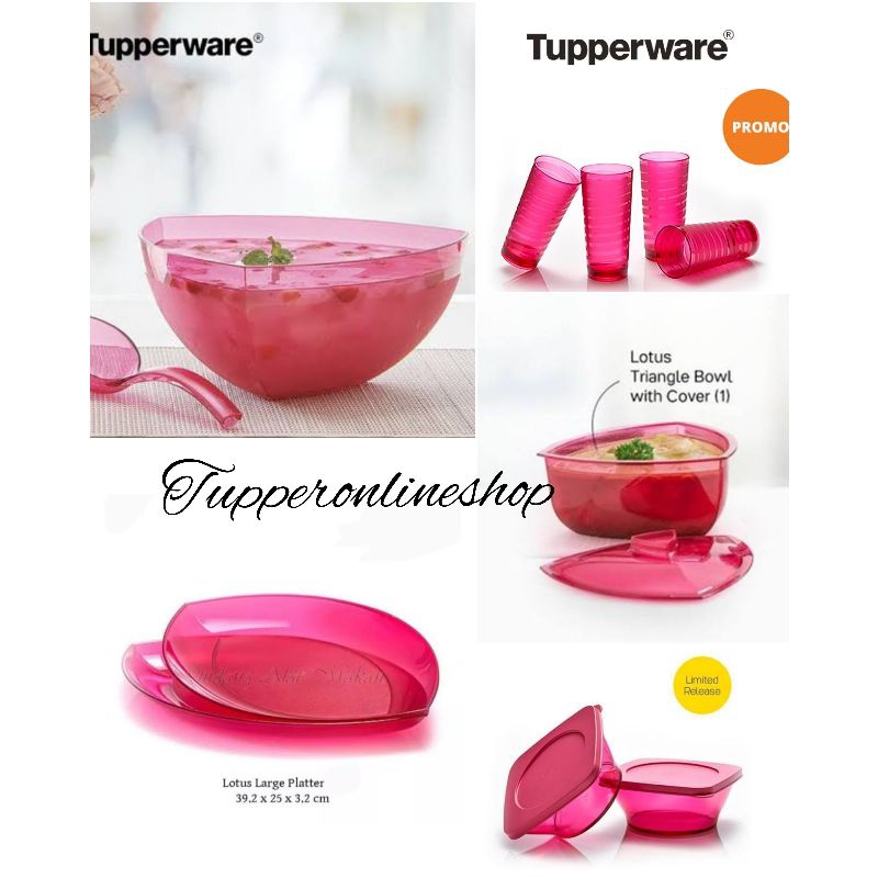 Jual lotus serving set tupperware / tempat penyajian makanan tupperware