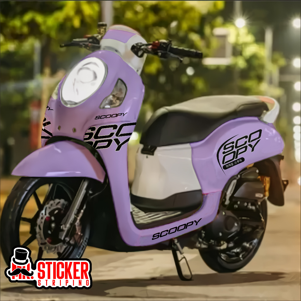 Jual decal honda scoopy all type full body custom sticker free design