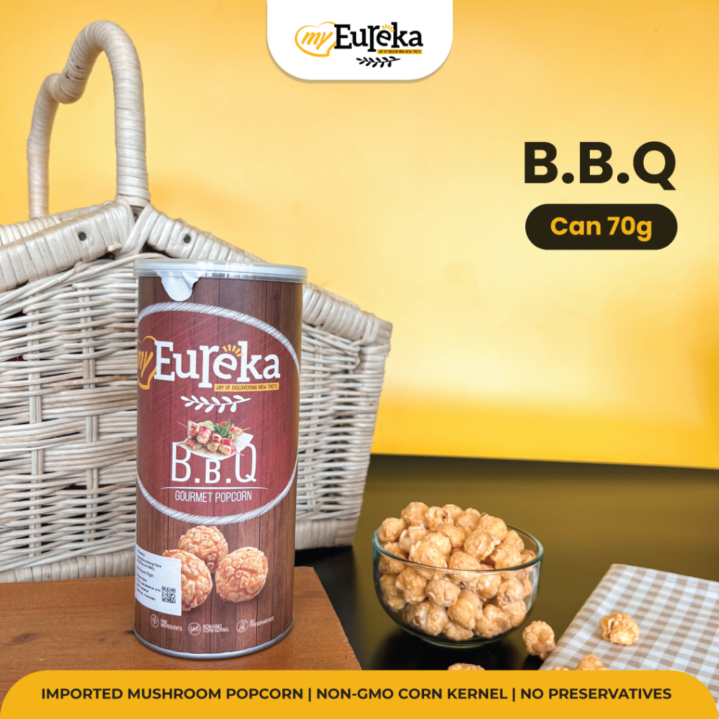 Jual Eureka Popcorn BBQ Can 70g | Snack Makanan Ringan Cemilan Impor ...