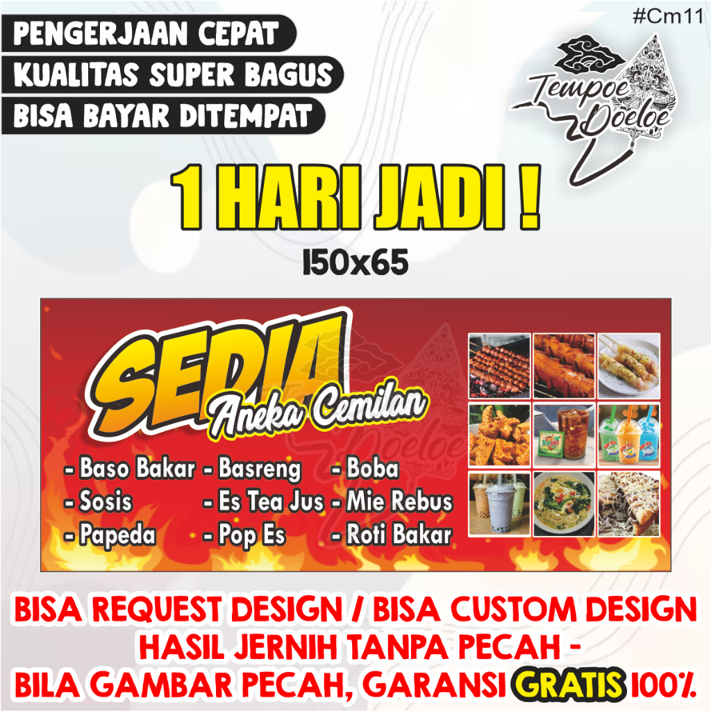 Jual 1 HARI JADI Cetak Spanduk / Sepanduk / Banner UNTUK Keperluan ...