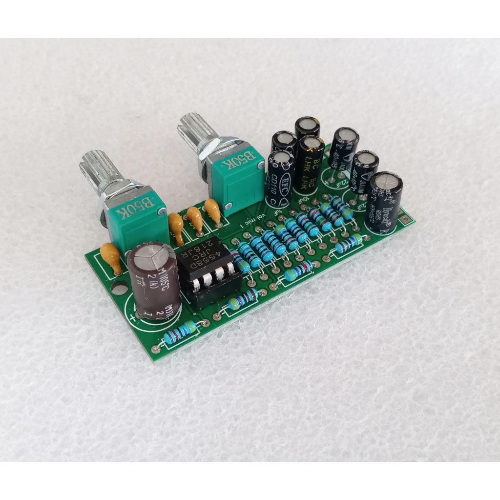 Jual Modul PreAmp Mic 4558 2 Mic | Shopee Indonesia