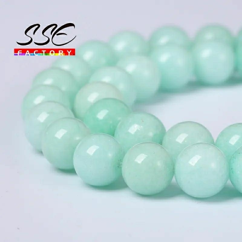 Jual Manik Batu Amazonite Kuarsa Hijau Alami 6mm 8mm 10mm | Shopee ...