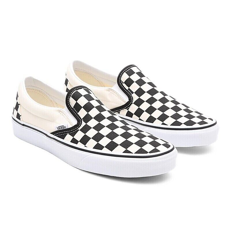 Jual VANS CLASSIC SLIP ON BLACK AND WHITE CHECKERBOARD | Shopee Indonesia