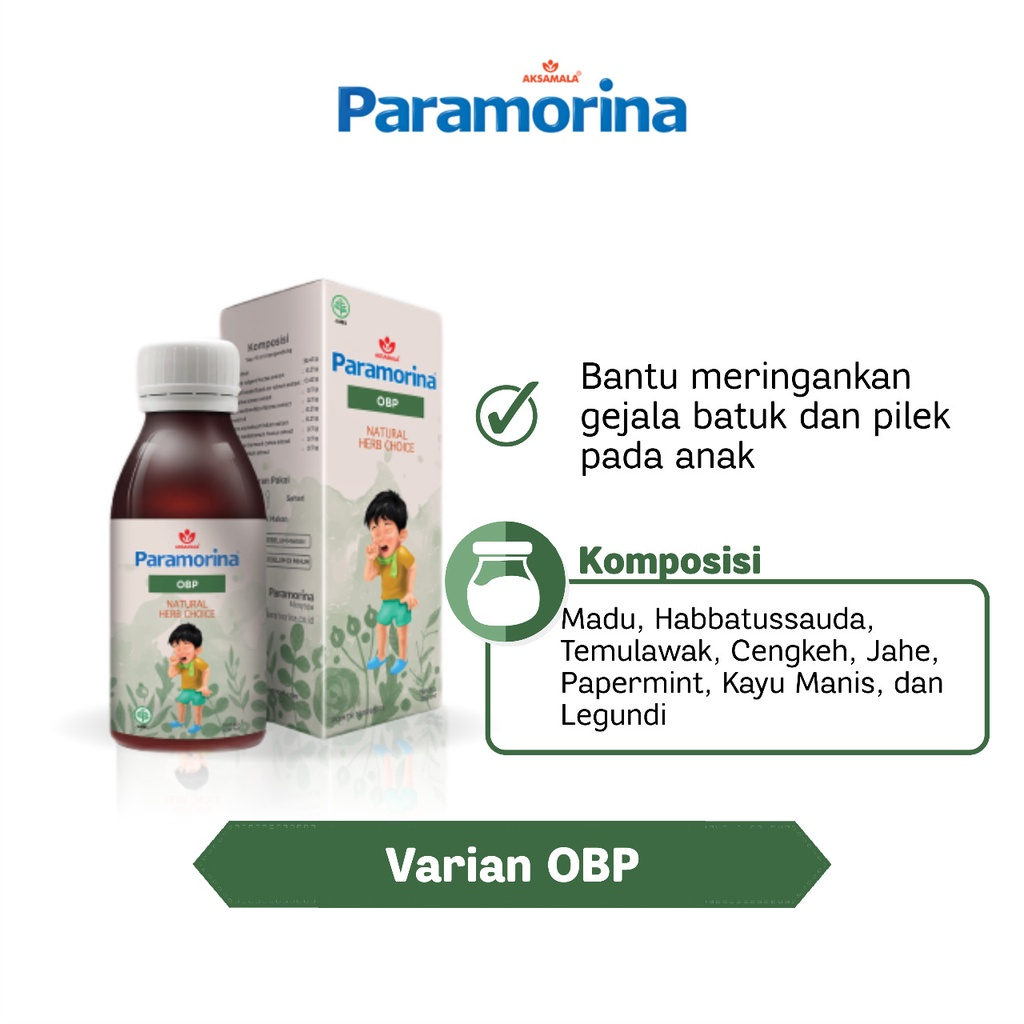 Jual Paramorina OBP Aksamala sirup 100 ml / obat batuk dan pilek anak ...