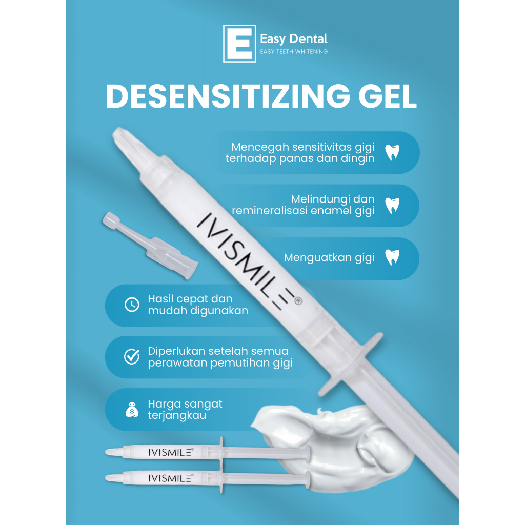 Jual Desensitizing Gel Ivismile Remineralisasi Gigi Setelah Bleaching